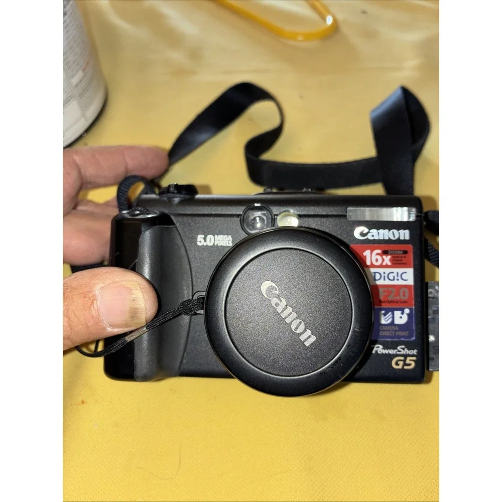 Canon Powershot G5 Black 5 Mega Pixels Digital Camera w/16x Optical With Charger
